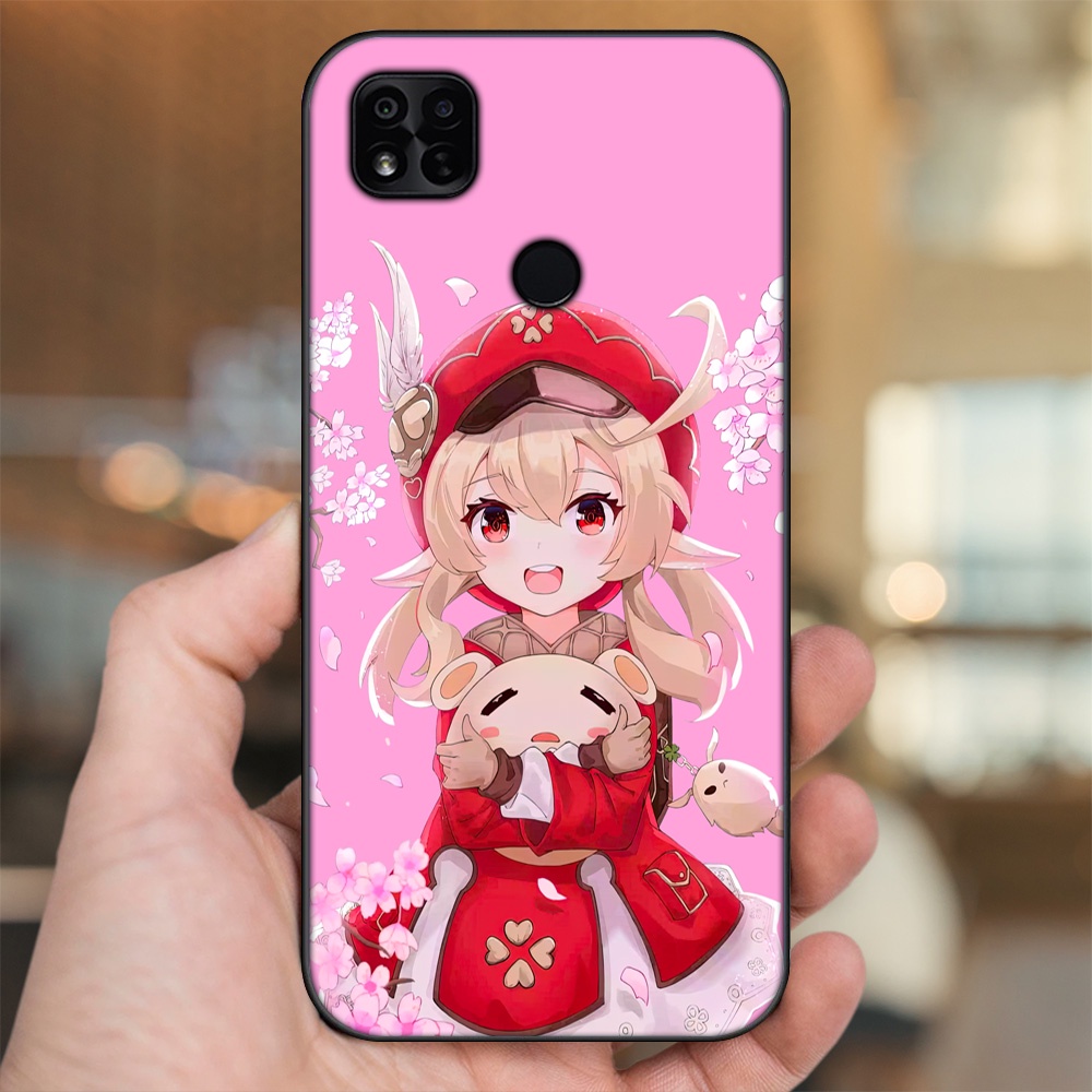 Ốp lưng Xiaomi Redmi 10A viền đen in hình Klee Genshin Impact