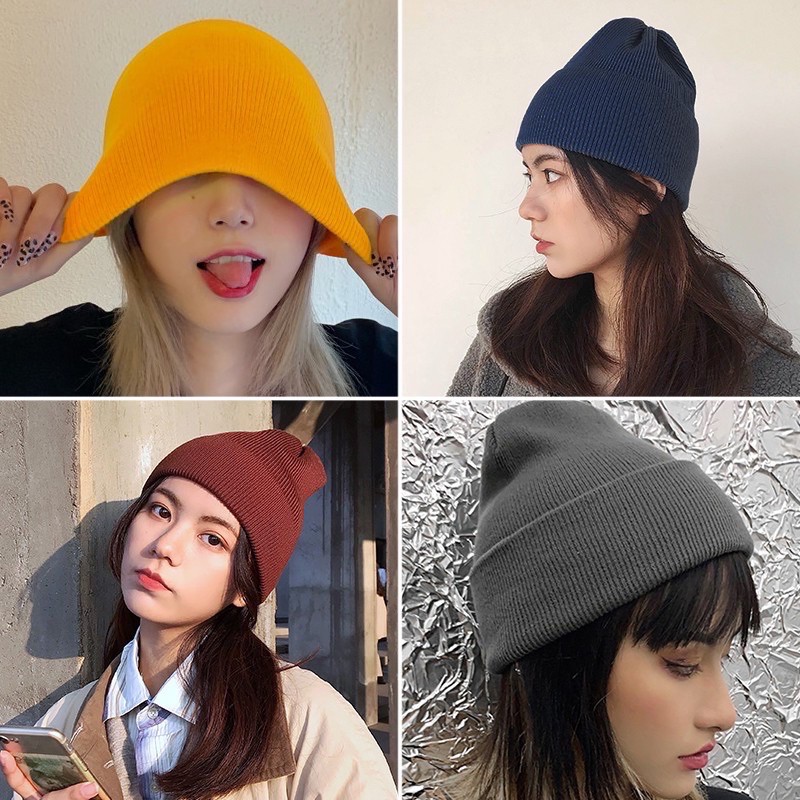 [Chuyên sỉ] Mũ / Nón Len Màu Trơn Beanie Nhiều Màu 30cm