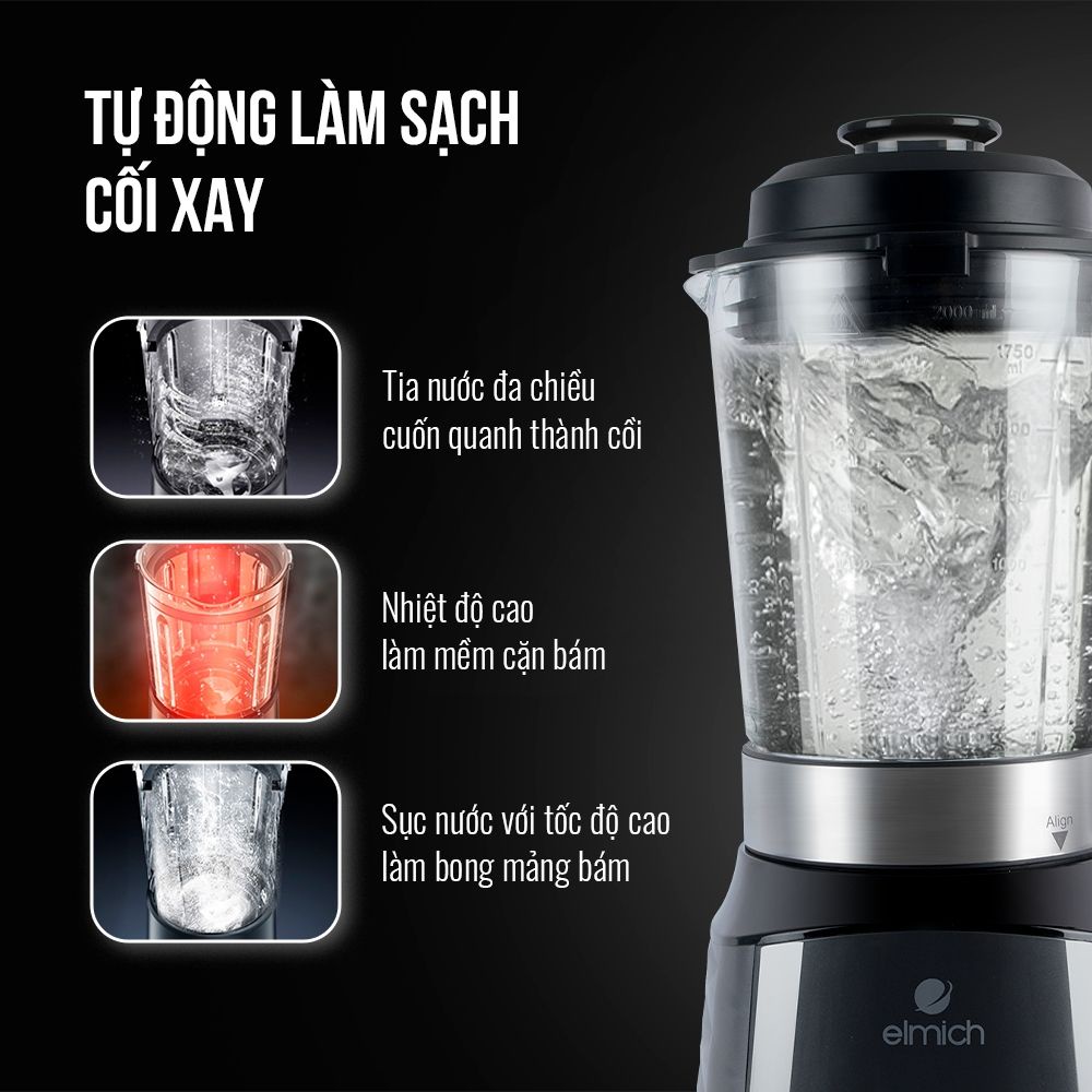 Máy Làm Sữa Hạt Elmich CBE-3902 2 Lít - Hàng Chính Hãng (Bảo Hành Toàn Quốc 2 Năm)