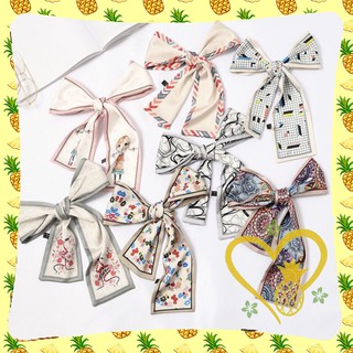 Khăn lụa dài 2 mặt quàng cổ phụ kiện trang trí túi xách chất mịn đẹp