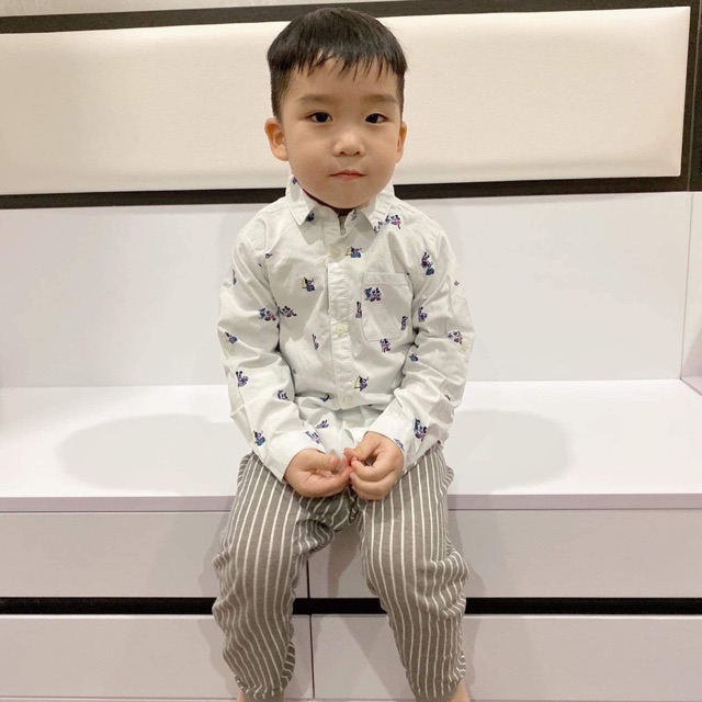 Áo sơ mi mickey zara bé trai
