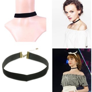 Vòng cổ choker nhung đen phong cách gothic retro gothic