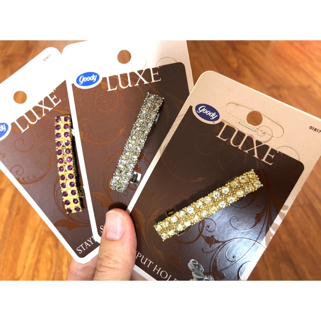 Set 3 chiếc cặp đính đá tóc ngôi, tóc mái Goody