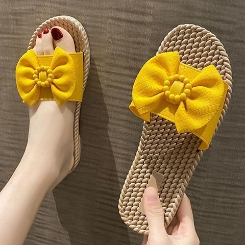 Dép Sandal Đính Nơ Siêu Nhẹ Chống Trượt Thời Trang Mùa Hè Cho Nữ