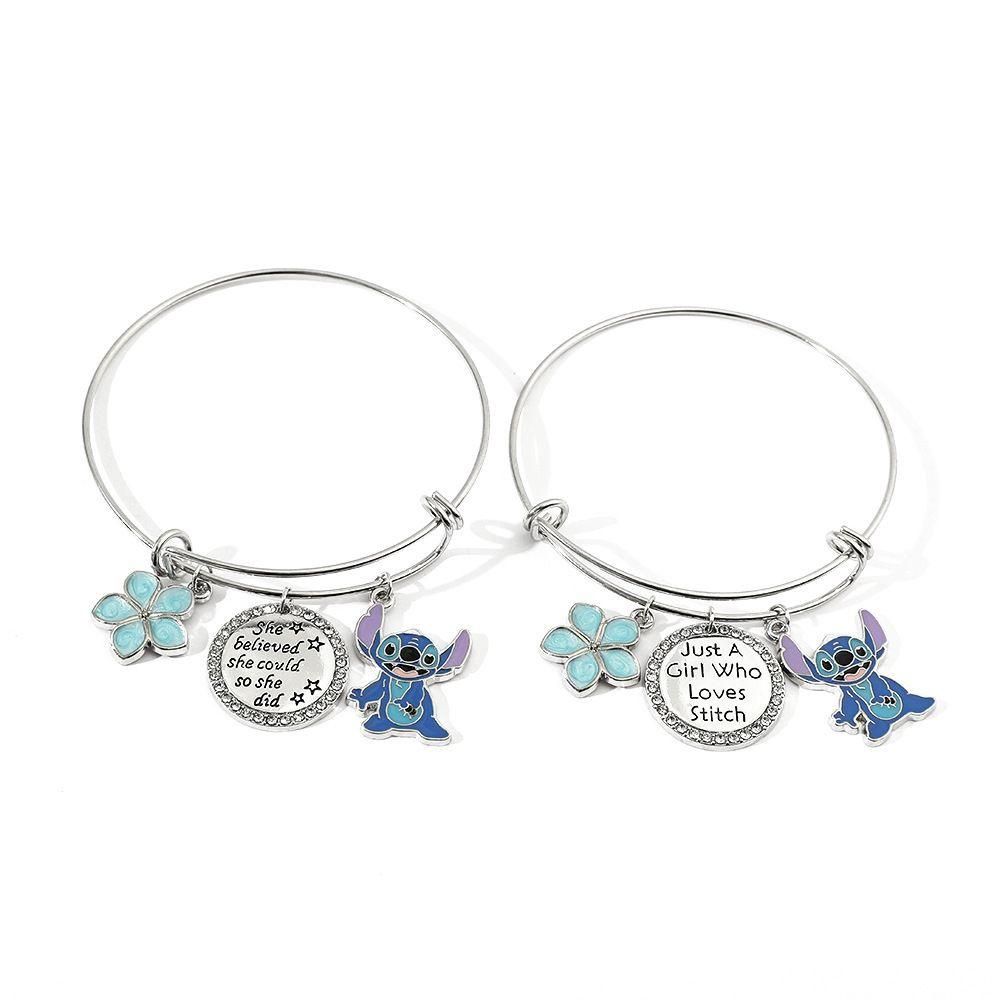 Vòng Tay Hoạ Tiết Hoạt Hình Lilo &amp; Stitch Dễ Thương|Vòng Tay Hoạ Tiết Hoạt Hình Stitch Phong Cách Hàn Quốc