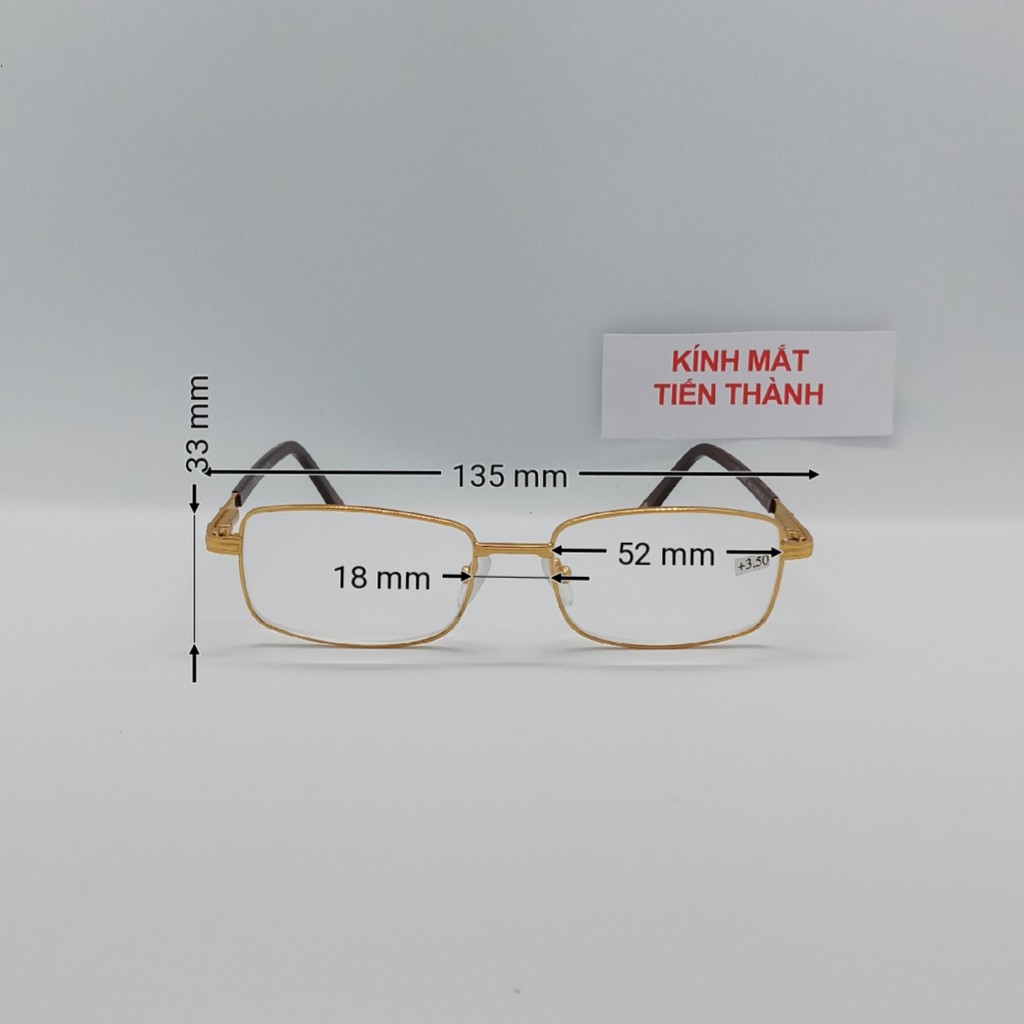 Mắt Kính Lão Lắp Sẵn Tròng Thủy Tinh Chống Xước Bền Đẹp V01 - Kính mắt Tiến Thành
