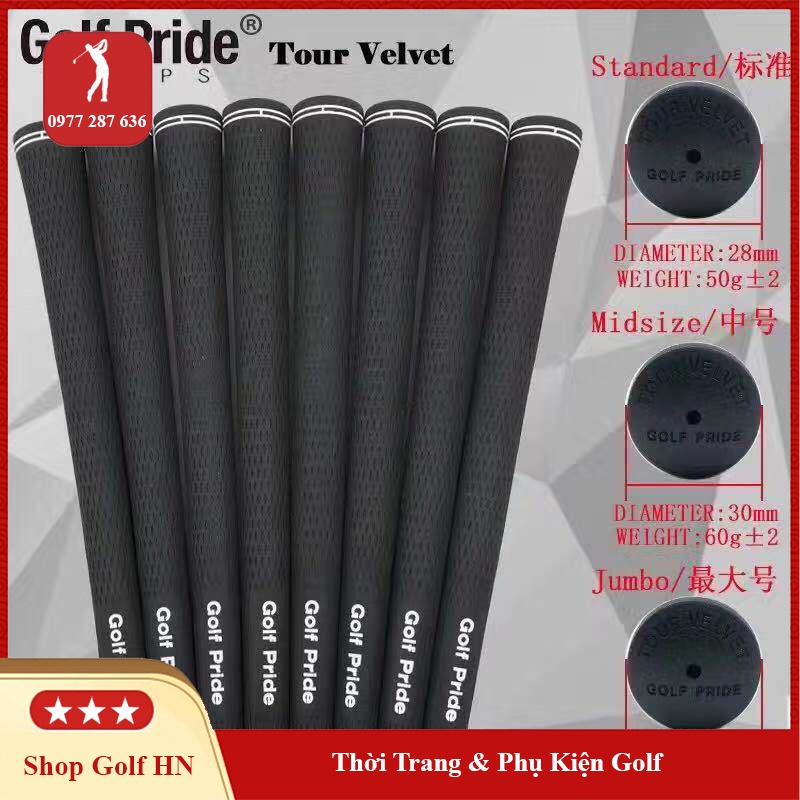 Grip golf price Mid size, Standa bọc cán gậy golf êm tay chống trơn trượt GR0018 ( 10 Grip )