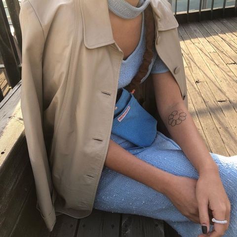 Túi Nhung Kẻ Mini Đeo Chéo Đựng Điện Thoại Màu Tương Phản Phong Cách Hàn Quốc