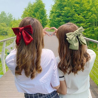 Dây Kẹp Tóc Phối Nơ❤️𝙁𝙍𝙀𝙀𝙎𝙃𝙄𝙋❤️Kẹp Tóc Phong Cách Hàn Quốc