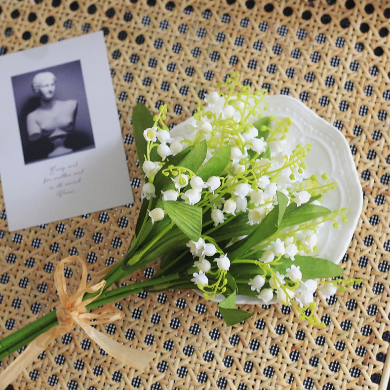 Bó 6 cành hoa giả linh lan trang trí nhà siêu đẹp