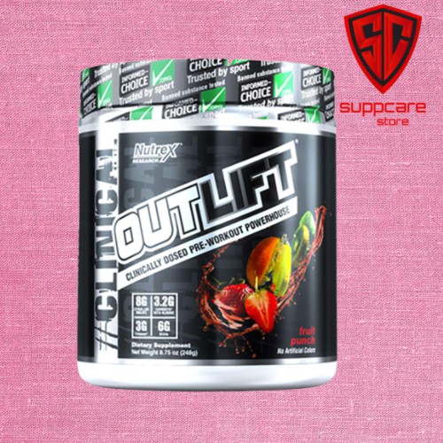 Outlift | Nutrex Outlift Preworkout  10 Lần Dùng - Tăng Sức Mạnh - Chính Hãng - SUPPCARE