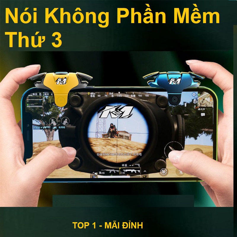 Nút bắn Pubg, FF,..Phụ kiện chơi game hỗ trợ  hỗ trợ Auto Tap M50.1 bản phối Đen - Vàng chơi game siêu nhạy Gaming