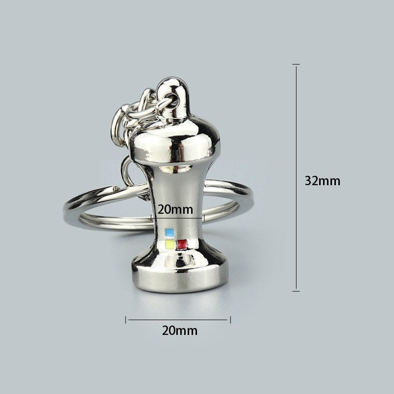 Móc chìa khóa trang trí hình dụng cụ pha cà phê dễ thương