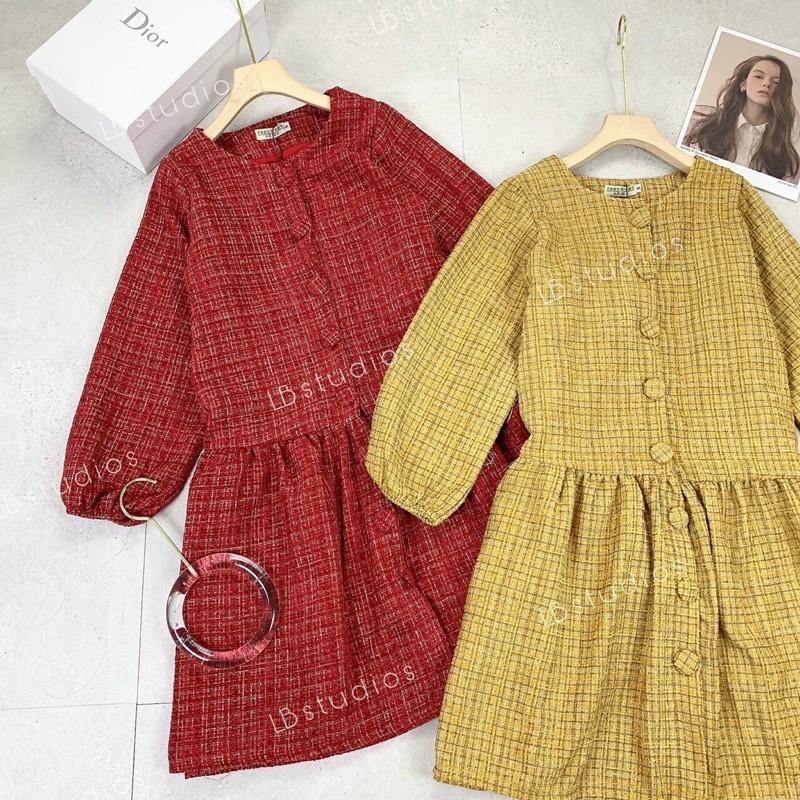 váy dạ cúc bọc