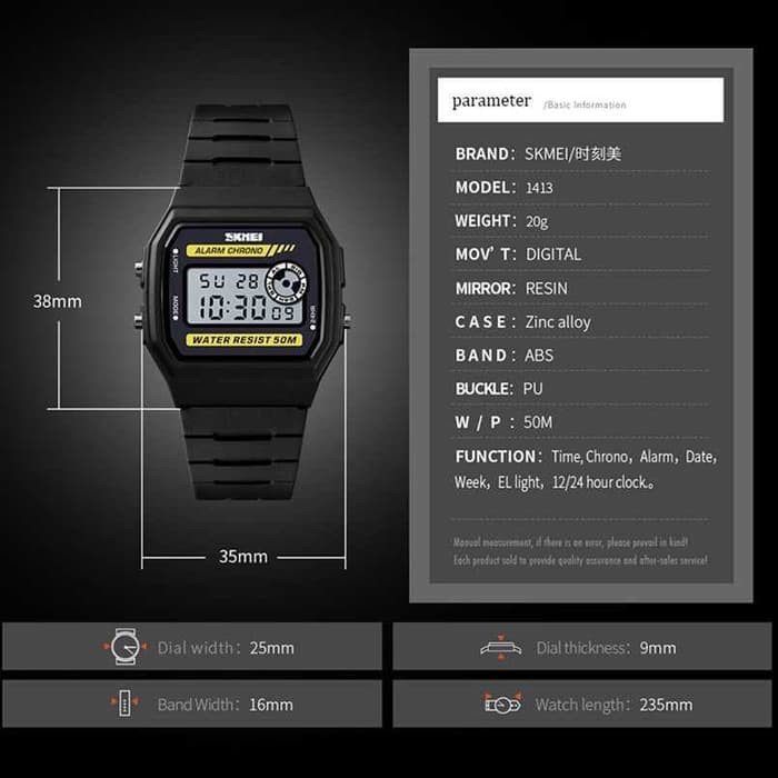 Đồng Hồ Điện Tử Skmei 1413 Chính Hãng Cho Nam