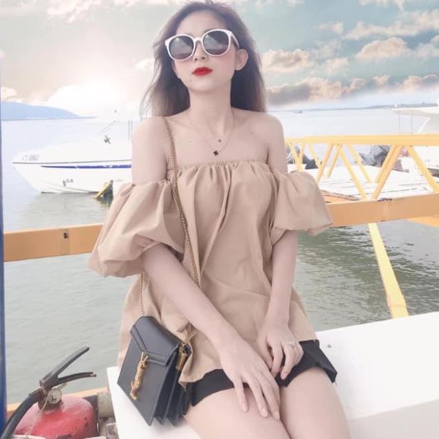 [Hàng VNXK]Áo Trễ Vai Tay Bồng Đũi Mát Bánh Bèo,Tiểu Thư. Phông Thun Trơn Basic SIÊU XINH | BigBuy360 - bigbuy360.vn