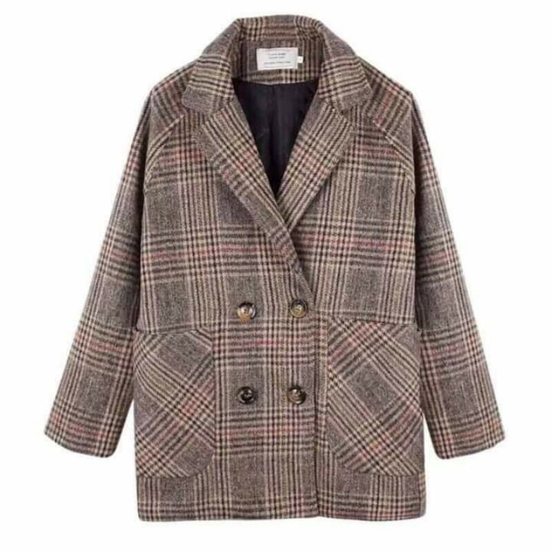 Áo vest kẻ nâu tây cho nữ khoác lên cực chất và đẹp