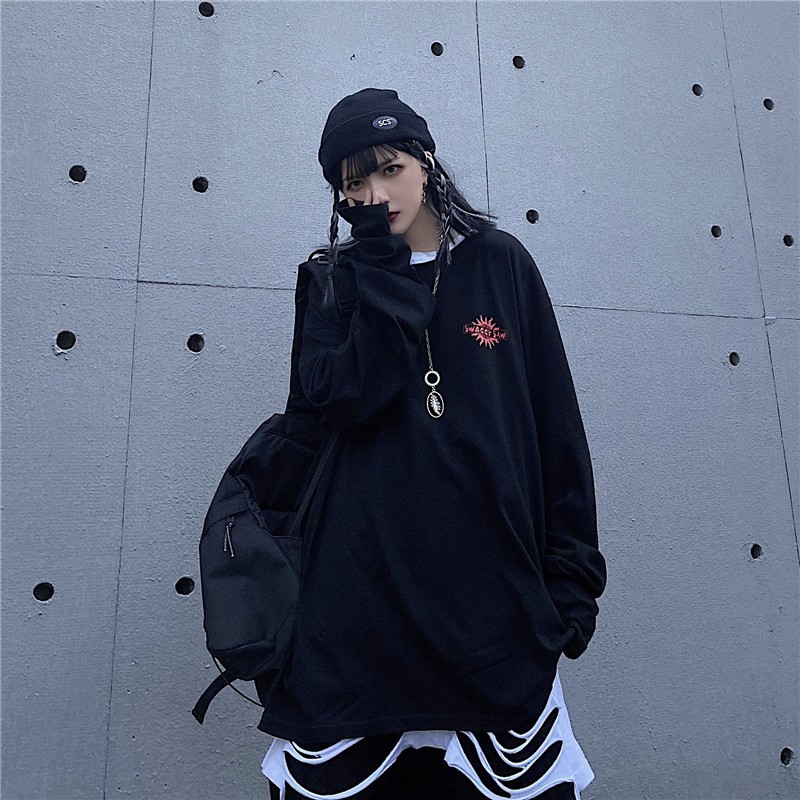 Áo thun tay dài 194SHOP vải coton dày dặn, mềm mịn, co dãn - form rộng oversize - Swaggy SXW