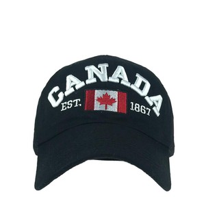 Unisex Canada Cờ Cotton Mũ Bóng Chày Mũ Thêu Cho Nam Nữ Có Thể Điều Chỉnh Bố Nón Chụp Lại