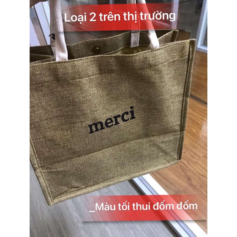 Túi Cói Merci Loại 1 (có đế đệm đáy, có lót) | BigBuy360 - bigbuy360.vn