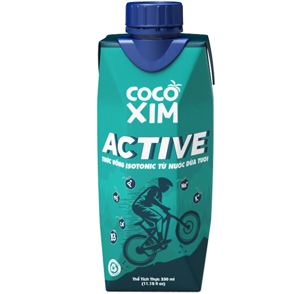 Cocoxim Active - Thức uống Isotonic từ nước dừa tươi dung tích 330ml/Hộp