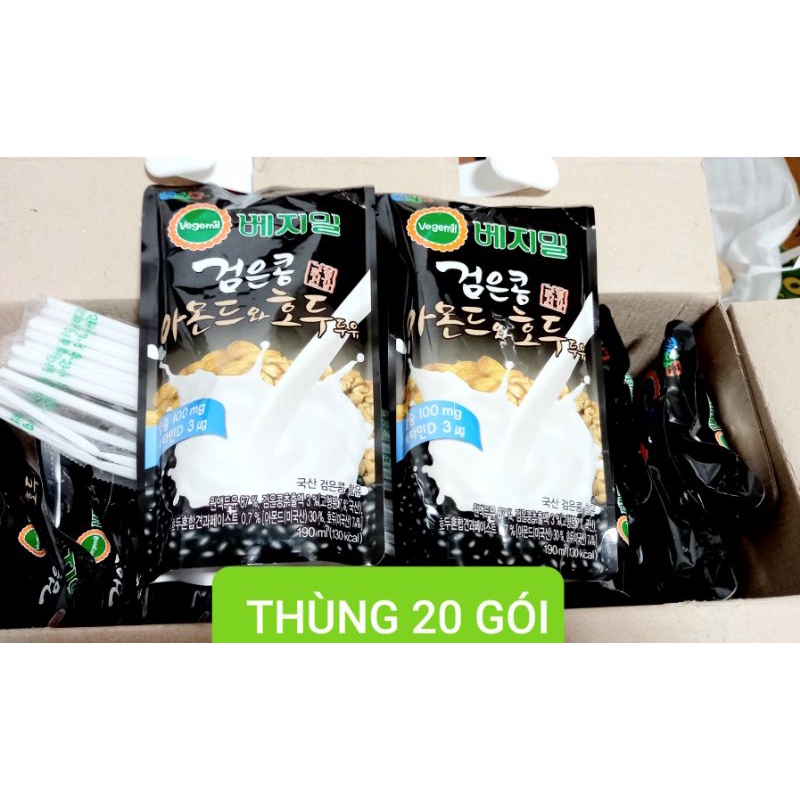 thùng 16/20 h sữa óc chó hạnh nhân hàn quốc vegemil 190ml ,12.2021