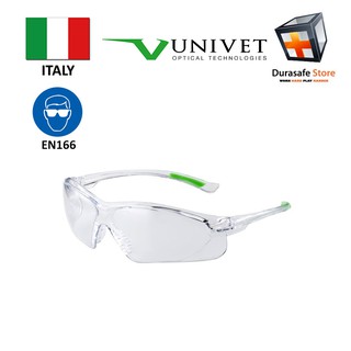 Kính Bảo Vệ Mắt Siêu Nhẹ UNIVET 516 Chống Tia UV380, Chống Trầy Xước | Gọng Trong Suốt Tròng Clear (Kèm Hộp)