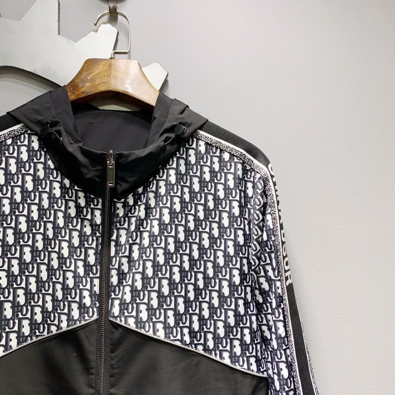 Áo khoác gió thời trang cho nam thương hiệu Dior CD cao cấp hoạ tiết chữ