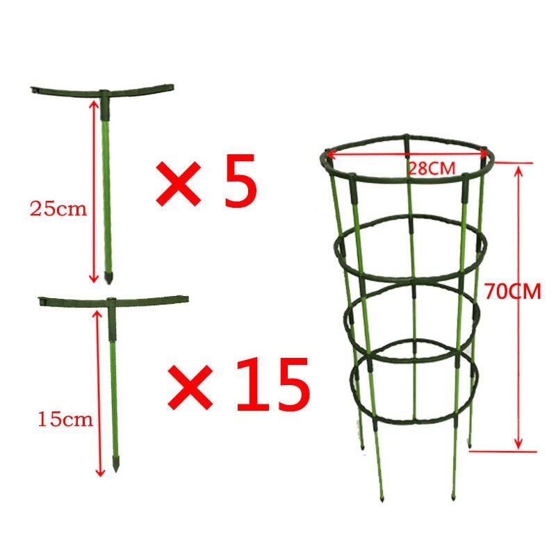 Bán nóng 15 / 25cm giàn leo hỗ trợ vườn nhựa hỗ trợ cây trồng lồng hỗ trợ cọc hoa giá đỡ cây nho