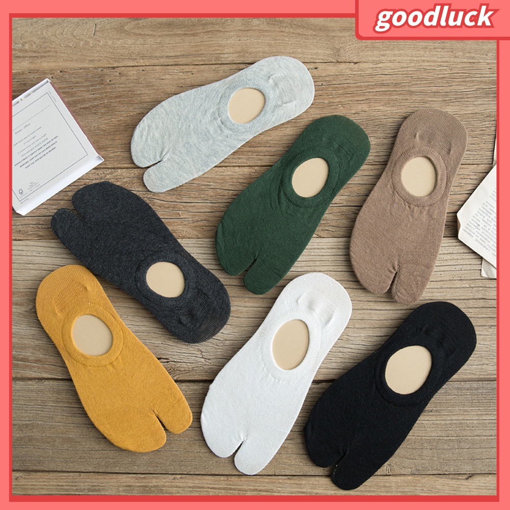 1 Đôi Tất Ngắn Chống Trượt Co Giãn Màu Trơn Dành Cho Nam Nữ