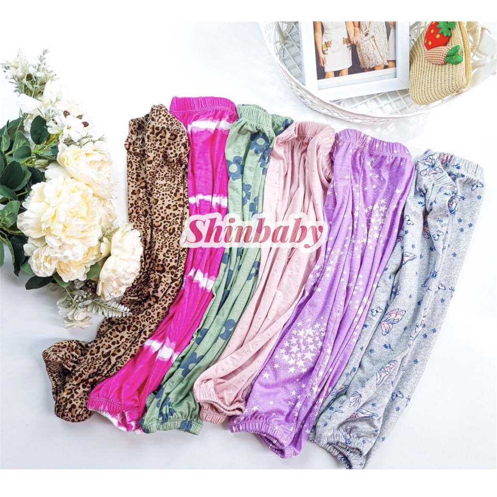 Set 5 quần bom dài vải cotton mềm mát chống muỗi nằm điều hòa mặc hè thu dành cho bé