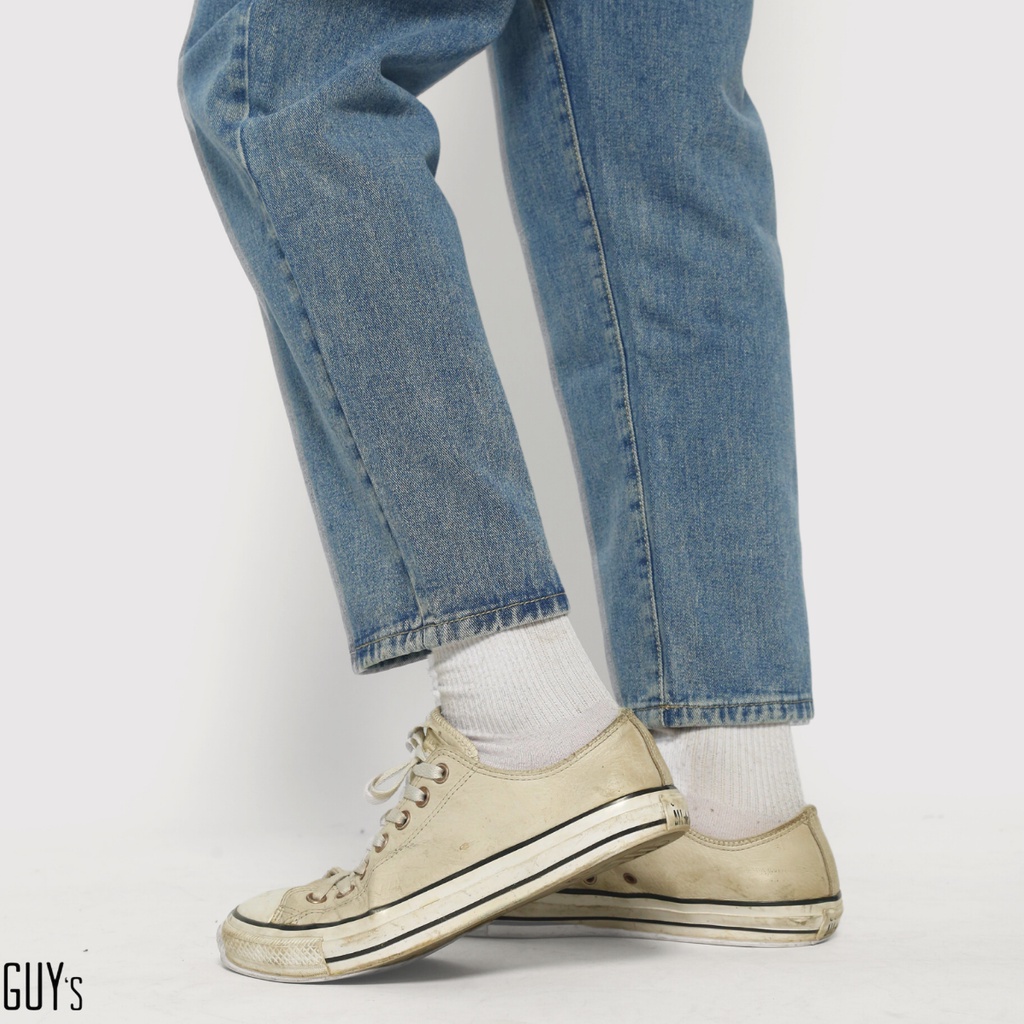 Quần Jeans trơn KK05 GUY's Closet kiểu basic ống suông