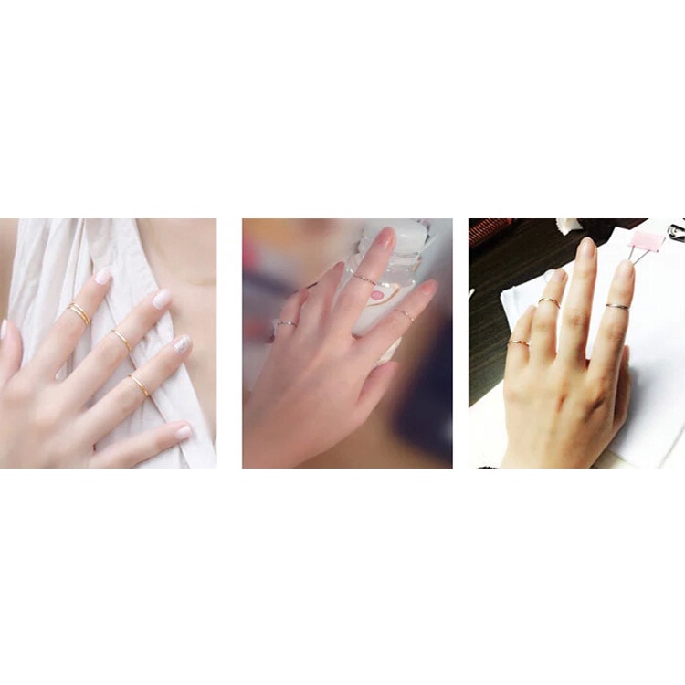 Bộ 5 Nhẫn Đeo Khớp Ngón Tay 14mm Phong Cách Hàn Quốc Độc Đáo