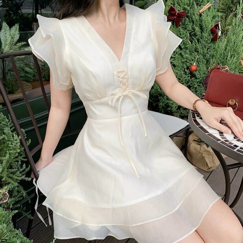 🦋Đầm Oganza Đan Dây Ngực🦋