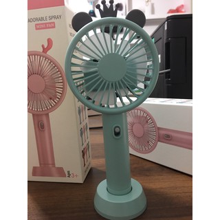 Quạt Phun Sương Mini Sạc Điện USB, Tích Điện 6 Tiếng l Quạt Cầm Tay Mini Phun Sương 3 Chế Độ Mát