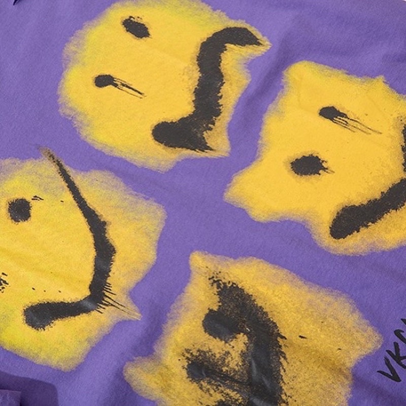 Áo thun tay lỡ chất cotton co dãn in hình hoạ tiết năng động dáng Unisex- emoji SWEET