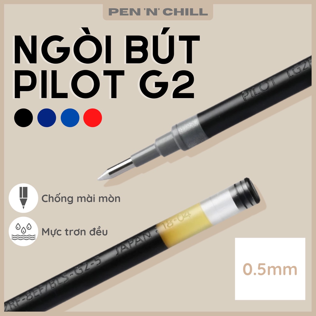 Ngòi bút thay thế bút gel Pilot G2 - Cỡ ngòi 0.5mm