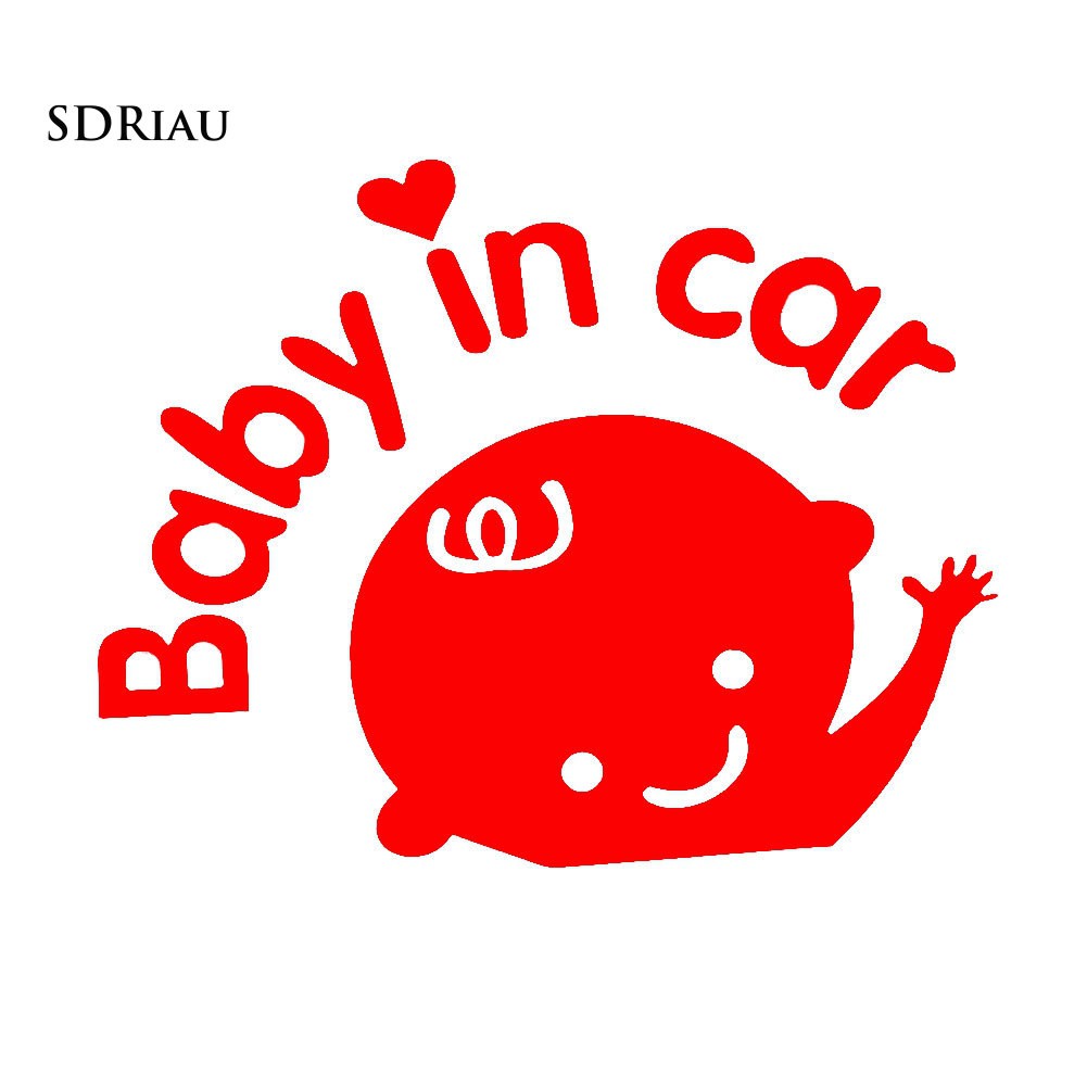 Decal dán trang trí phản quang in chữ " Baby in Car " cho xe hơi