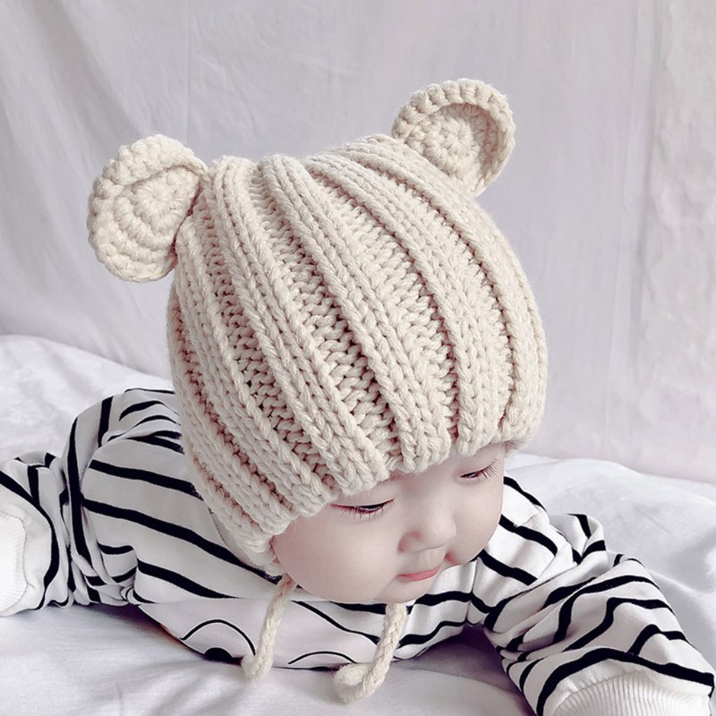 Mũ Beanie Giữ Ấm Tai Cho Trẻ Sơ Sinh
