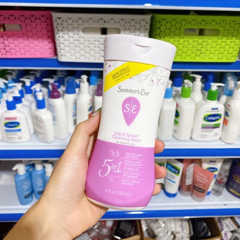 ( HỒNG) NƯỚC RỬA PHỤ KHOA Summer’s Eve Cleansing Wash hồng 5 in 1_ 266ml