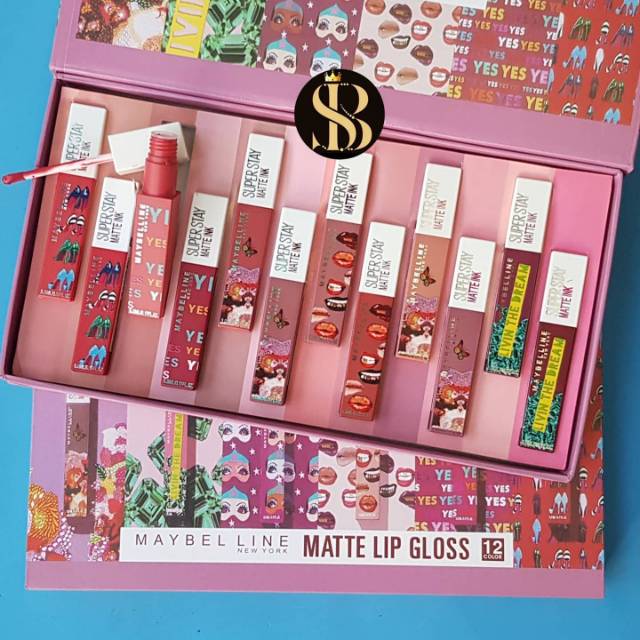 (Hàng Mới Về) Set 12 Son Kem Maybelline Màu Đỏ Quyến Rũ