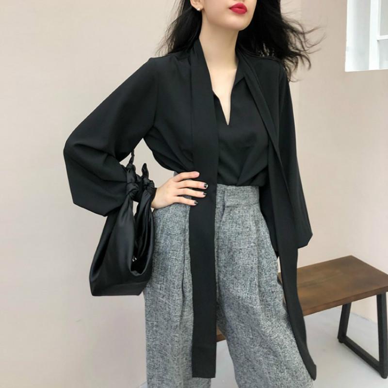 Áo Sơ Mi Tay Dài Phong Cách Hàn Quốc Cho Nữ