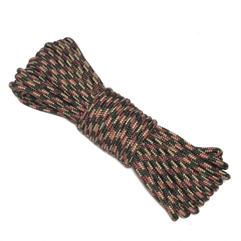 Dây lẻ - Dây Dù 5mm tròn ko lõi họa tiết ấn tượng chắc chắn dùng làm macrame, căng lều, dây phơi, trang trâ