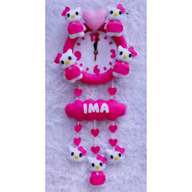 Đồng Hồ Treo Tường Hình Hello kitty Đáng Yêu
