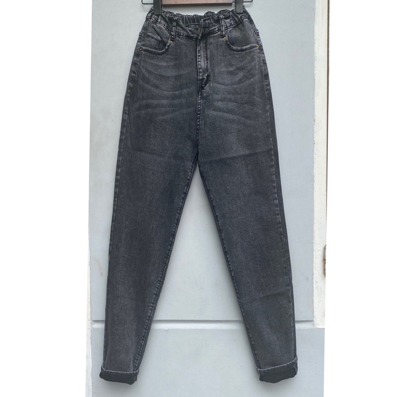 (Bigsize 32-36) Quần Dài Jeans BigSize Xám Tây LƯNG THUN, Quần Bò Cạp Cao Đủ Màu, Lưng Siêu Cao, Co Giãn Mạnh