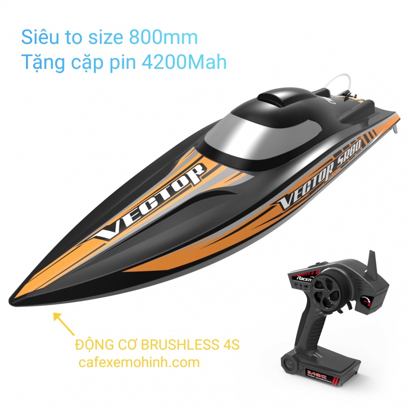 Tàu cano điều khiển Sr80 phiên bản size 800mm động cơ brushless