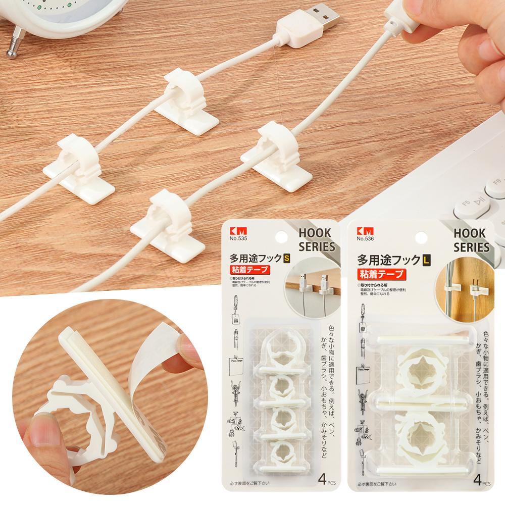 PINEVN Set 4 Kẹp Giữ Dây Cáp Tự Dính Tiện Lợi