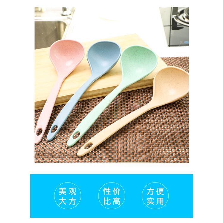 Muỗng Múc Canh Bằng Nhựa Dày Dặn Với Tay Cầm Dài Tiện Dụng Cho Nhà Bếp