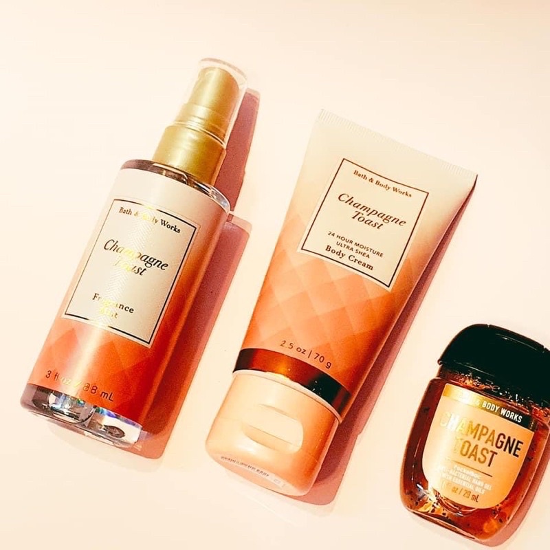 Set quà tặng mini Bath and Body Works Champagne Toast - 3 món