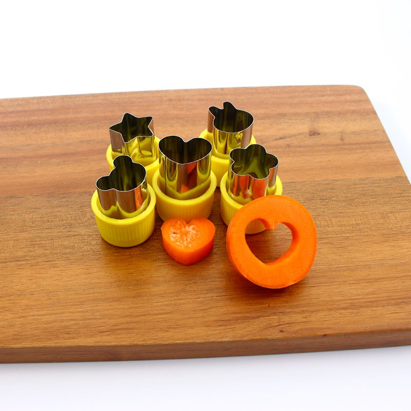 Set 5 khuôn cắt tạo hình rau củ quả mini